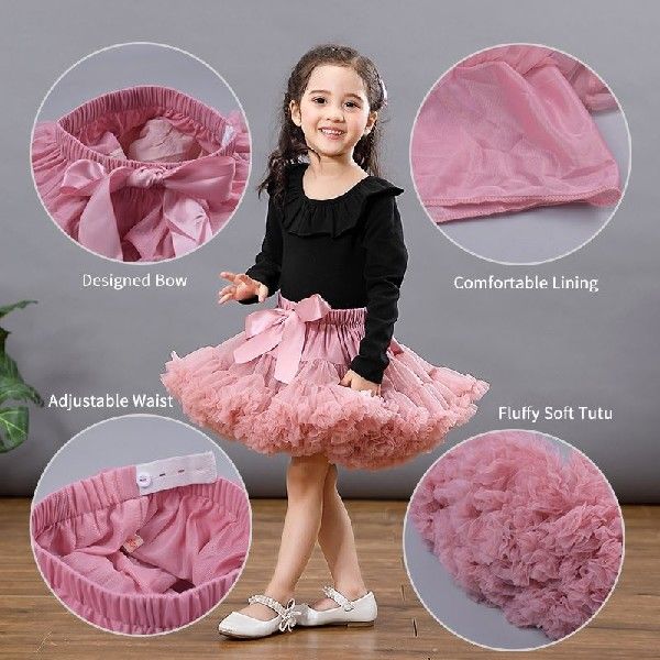 速发Tutu Skirt For Girls Ballet Skirts For Party Dance Princ-封面