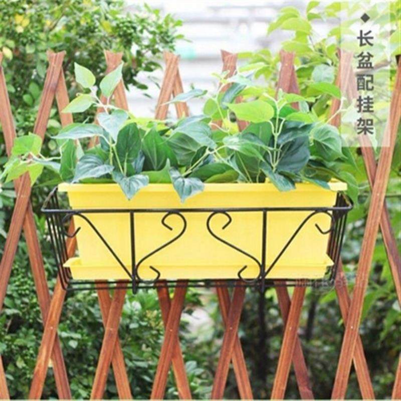 速发长方形花盆挂架阳台种菜盆蔬菜绿萝种植栏杆悬挂花架子