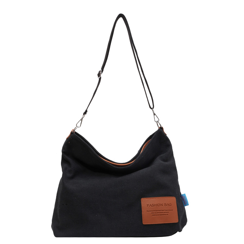 休闲托特帆布包包女202t3新款大容量手提袋日韩学生上课肩斜挎包