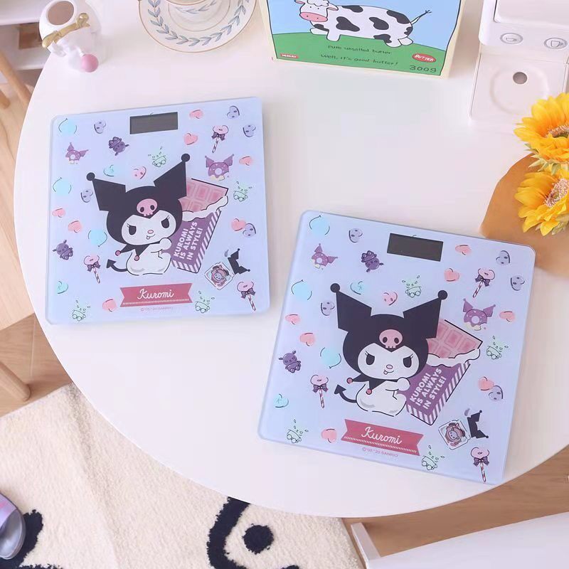 日系卡通图案玉桂狗电子秤家用充电体重称女生宿舍可爱创意人体秤