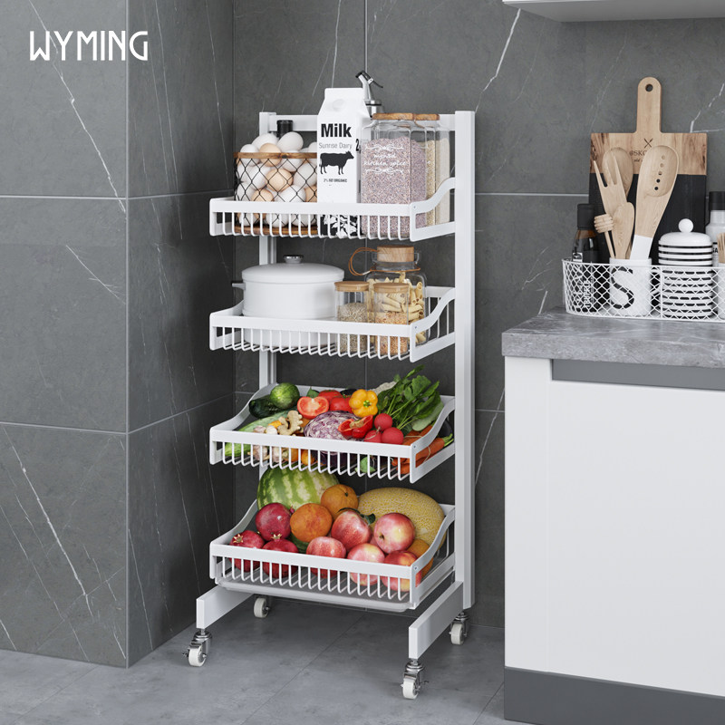 厨房蔬菜置物架h落地式多层放水果菜篮子家用菜蔬果收纳架子筐加