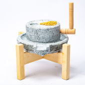 家用石磨青石石磨磨豆浆豆腐五谷粉手推拐传统仿古小石磨石碾现货