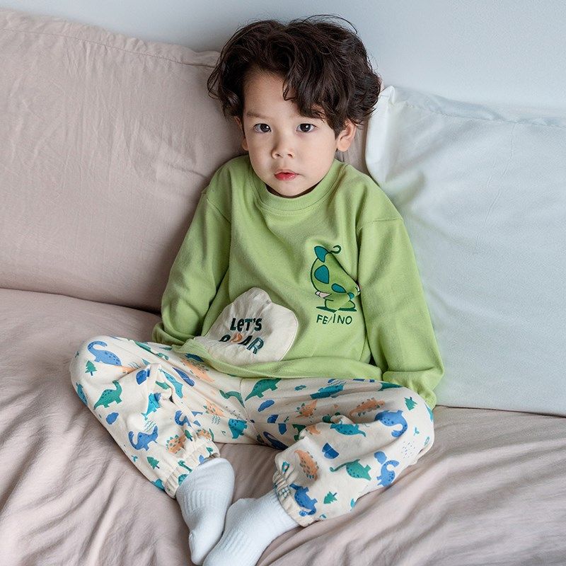 儿童睡衣套装宝宝薄款家居服全棉套头男童早春秋季长袖空调服,童装/婴儿装/亲子装,家居服套装,淘宝优惠券,粉丝福利购,淘宝优惠卷
