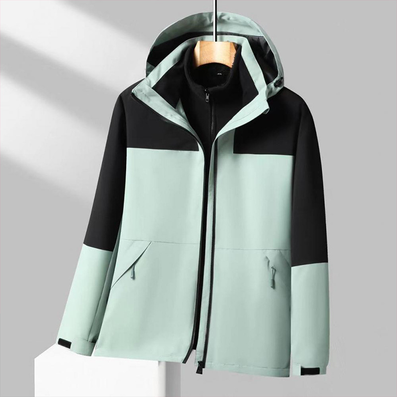 冲锋衣定 e制冬季户外企业加绒工作服印字长袖工装男外套防风