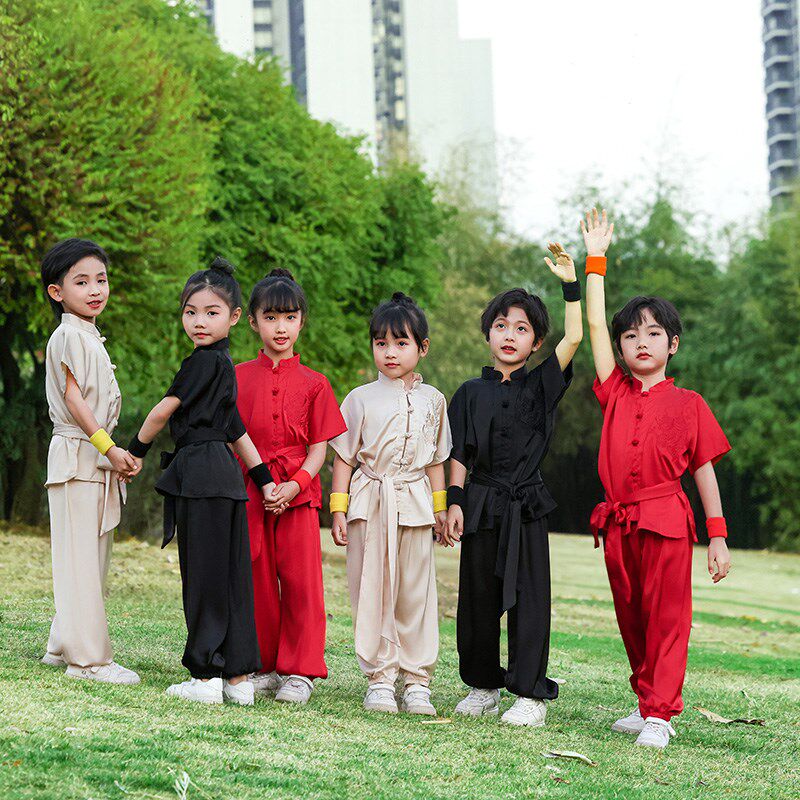 儿童武术训练服中小学生武术表演服儿童武术训练服装武术练功服新