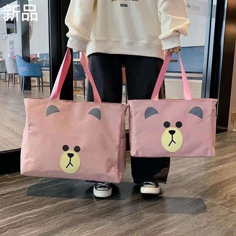 旅行包袋可爱轻便大容量女手提包包帆布旅游短途行李袋子便携新品,收纳整理,包包收纳袋,淘宝优惠券,粉丝福利购,淘宝优惠卷