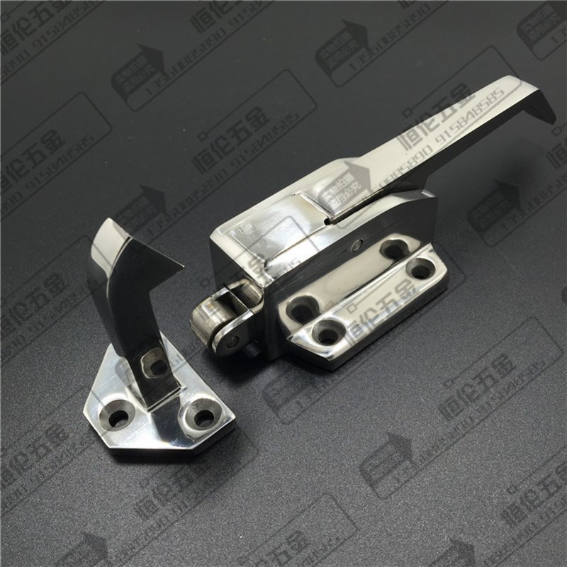 304不锈钢拉手锁 商业厨具冷冻库烘烤箱柜门锁密闭V把手锁凸门碰