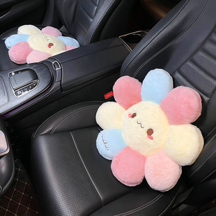 卡通甜甜圈汽车腰靠创意可爱车载座椅靠垫腰垫冬季 开车护腰神器