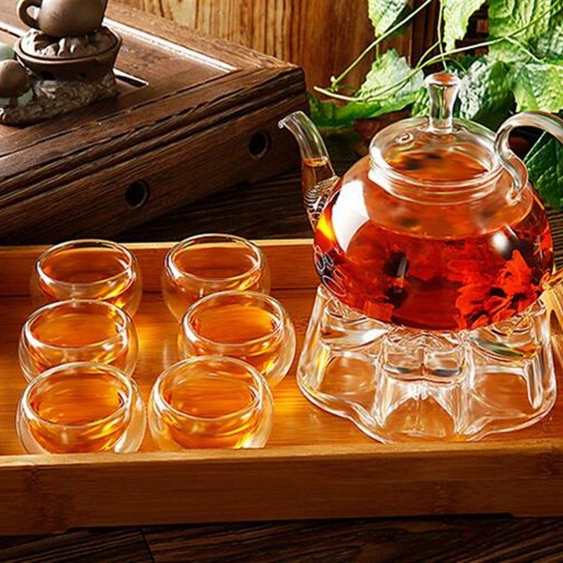 耐高温玻璃茶壶加热茶具水果茶壶套装过滤煮泡红茶杯整套茶具茶盘,餐饮具,花草茶具,淘宝优惠券,粉丝福利购,淘宝优惠卷