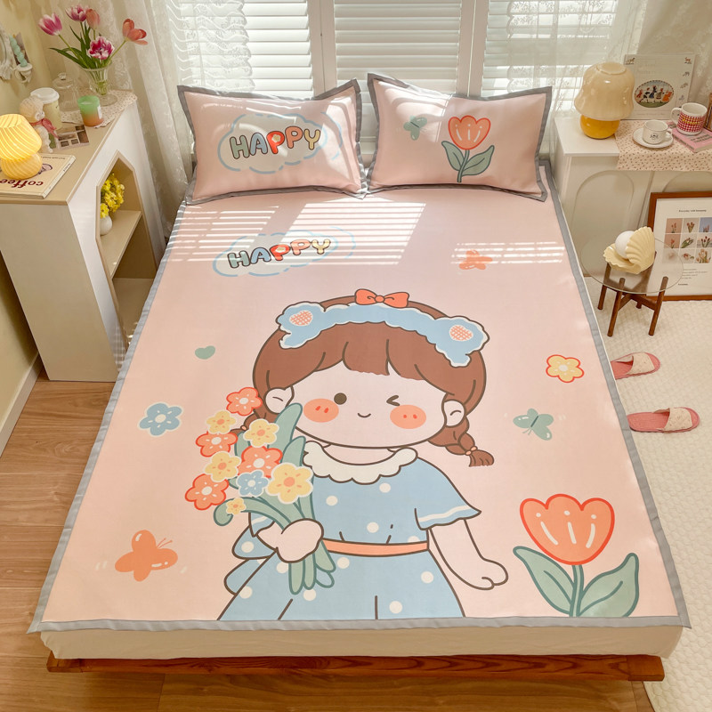 新款2022新款冰丝凉席三件套冬夏两用凉感软垫上下床婴儿可用夏天,床上用品,冰丝席,淘宝优惠券,粉丝福利购,淘宝优惠卷