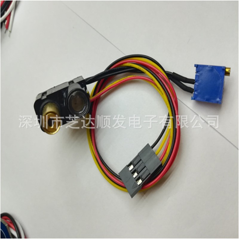 激光漫反射传感器JG-FS-1M 感应距离100CMM黑白线循迹模块智能车