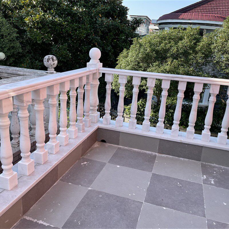 大理石栏杆阳台护栏室外楼梯扶手花岗岩罗马柱围栏黄金麻汉白玉