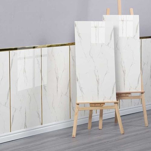 自粘瓷砖贴纸墙面装饰仿大理x石墙贴防水墙裙墙围护墙板背景墙墙