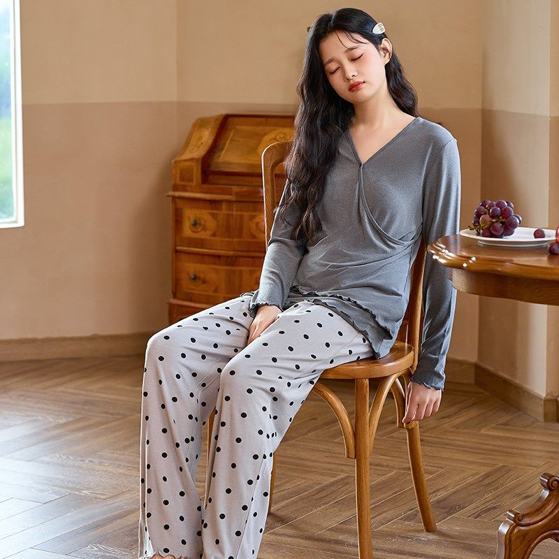 【带胸垫】超柔~月子服春秋产后哺乳家居服10月份11秋冬孕妇睡衣,孕妇装/孕产妇用品/营养,家居服套装,淘宝优惠券,粉丝福利购,淘宝优惠卷