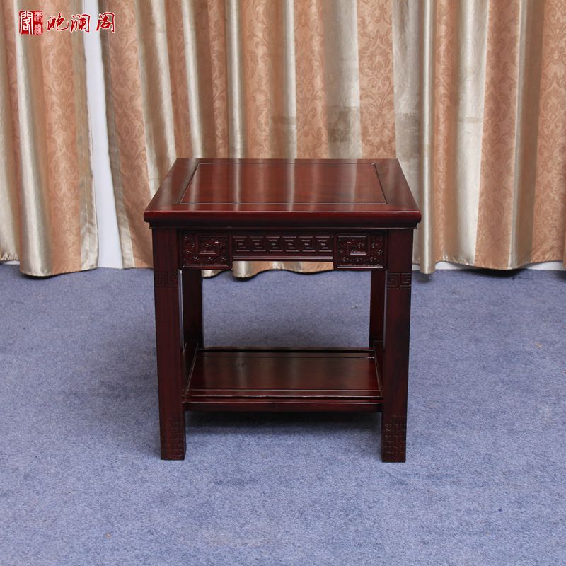 红木茶几 非洲酸枝木客厅沙发茶几 中式实木边几 红木方形茶水几