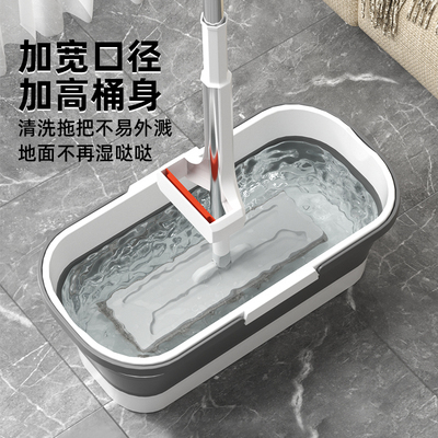 可折叠带轮子拖把桶长方形拖地桶家用洗车涮地板的水桶单桶沥水盆