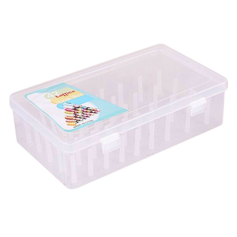 Plastic Bobbin Box Sewing Bobbins Threads Storage Sorting C