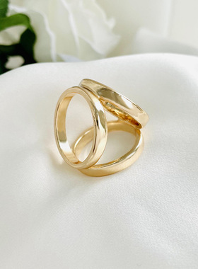 小众高货New silk scarf buckle pearl buckle three ring silk s