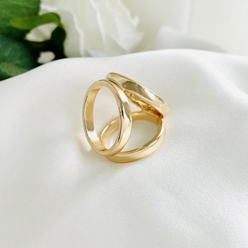 小众高货New silk scarf buckle pearl buckle three ring silk s