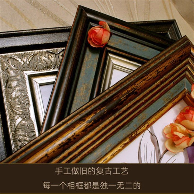 定做大尺寸相框定制美式展馆实木画框做照片挂墙相框摆台相框