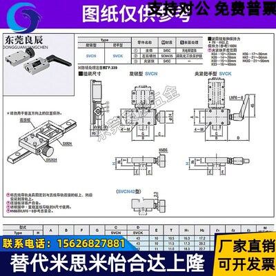 SVCK SVCN SECK SECWK24 28 30 33 36 42 13 14 16直线导轨夹具