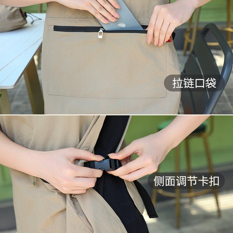 马甲式家用厨房防水防油餐饮蛋糕奶茶咖啡店美发店工作服围裙定制