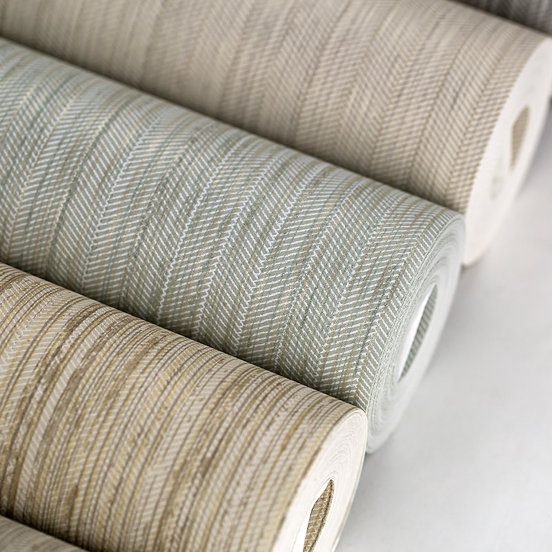 壁纸现代纹纯色墙纸无纺布细条纹卧室客厅素色壁纸家装简约竖条