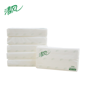 清风抽纸巾B312YZ商务双层100抽酒店J长款面巾纸餐巾纸整箱96包邮