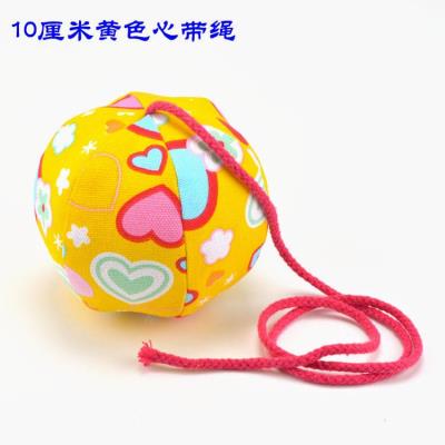 幼儿园流b星球儿童亲子玩耍球圆形小沙包珍珠棉带绳子手工六片布