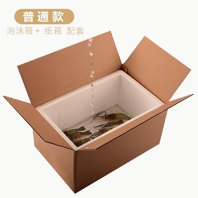 泡沫箱加纸箱4568号泡沫箱带纸箱整套配套快递防S震保温泡沫箱套