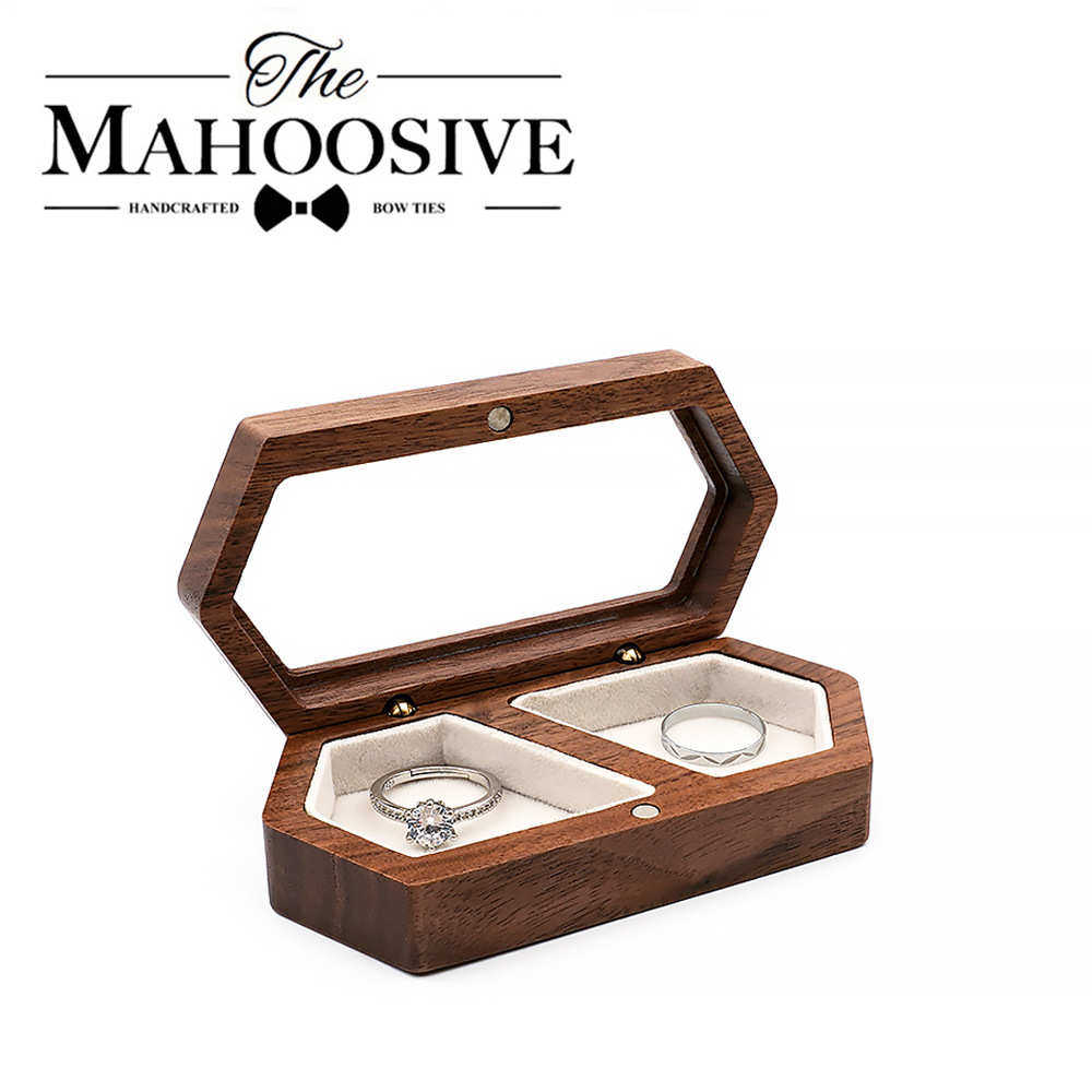 黑胡桃木质戒指盒珠宝钻对戒结求婚仪式盒送礼桌面耳饰收纳盒,包装,首饰包装,淘宝优惠券,粉丝福利购,淘宝优惠卷