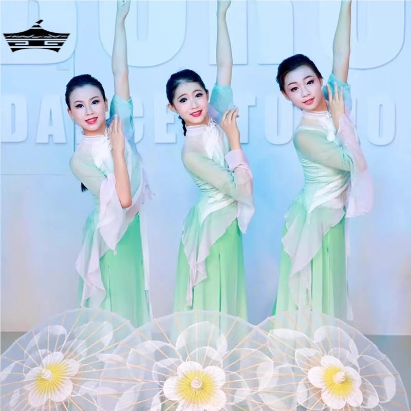 上春山儿童演出服西子湖初妆江南雨巷佳人咏荷茉莉花开古典舞蹈服