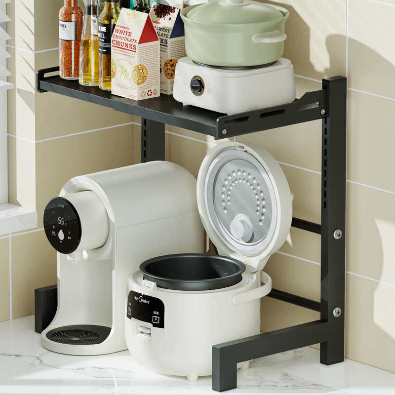 可伸缩厨房置物架微波炉架子家用台面双层烤箱挂架电饭锅支架收纳,厨房/烹饪用具,微波炉置物架,淘宝优惠券,粉丝福利购,淘宝优惠卷