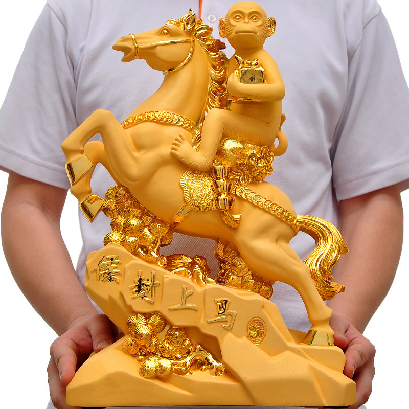 马上封猴摆件猴子工艺品马摆设家居客厅电视柜办公桌办公室装饰品,家居饰品,装饰摆件,淘宝优惠券,粉丝福利购,淘宝优惠卷