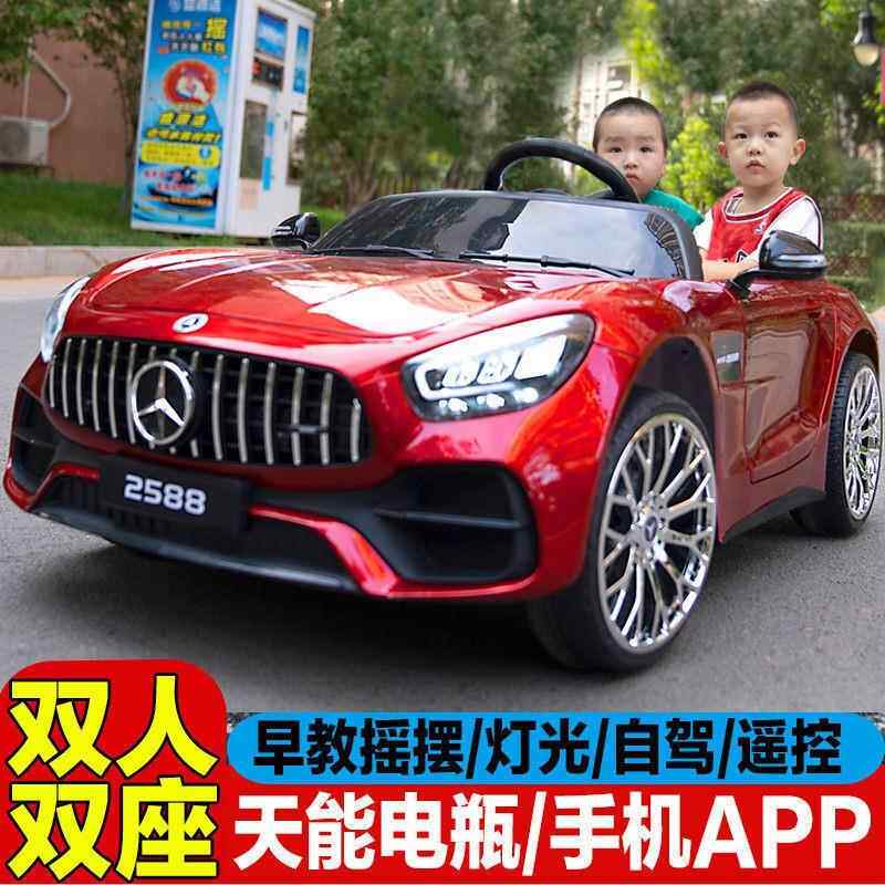 高档双男人儿童电动汽车女宝宝四轮玩汽车婴幼可小孩遥控童车坐人