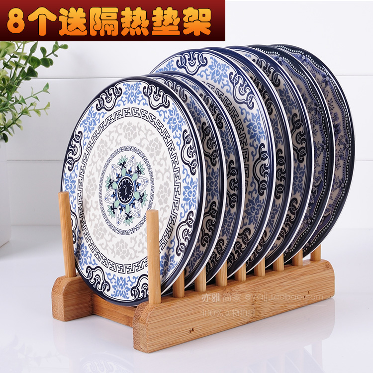 五和青花隔热垫 耐高温碗垫盘垫杯垫厨房家用大号锅垫餐垫 砂锅垫