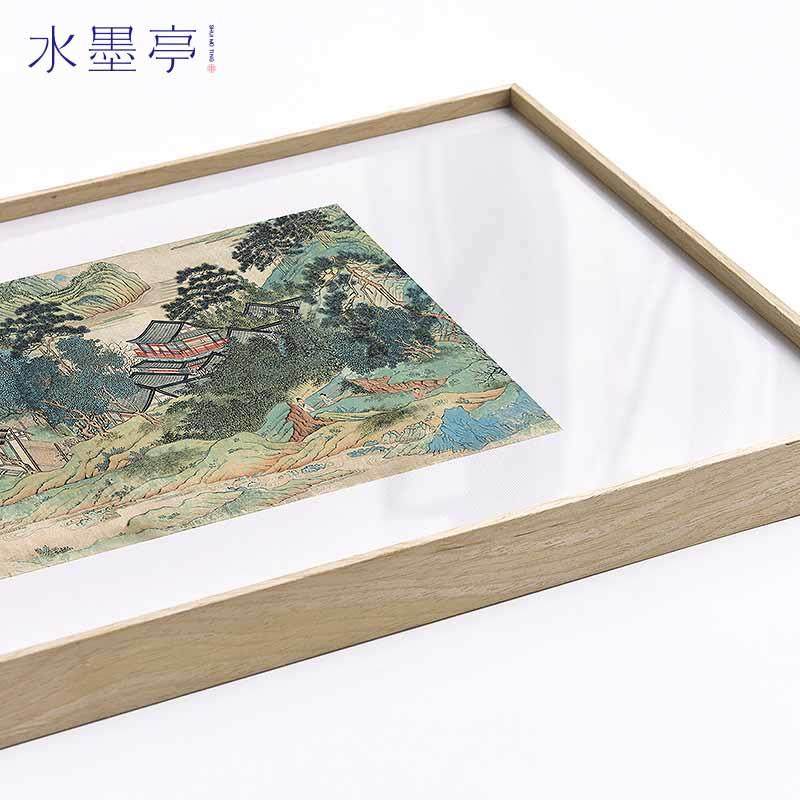 网红墨亭仇源·桃花幅图新中式客厅水风景装英饰画酒店背景墙横国,家居饰品,现代装饰画,淘宝优惠券,粉丝福利购,淘宝优惠卷