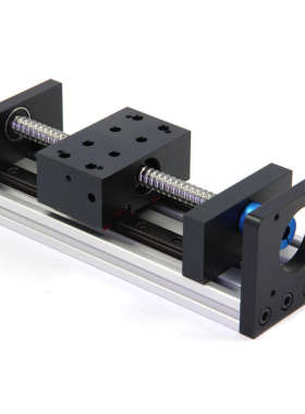 X直线导轨滚珠丝杆滑台1605型材80配57步进十字滑台伺服双线轨*