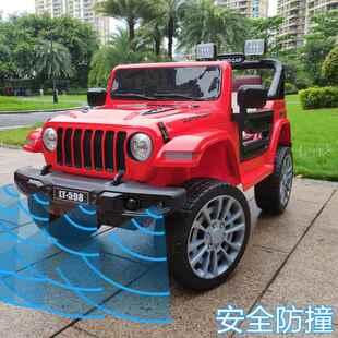 高档儿童孩玩具动小汽车双人可大人越野四轮遥控男孩1电到坐3岁1