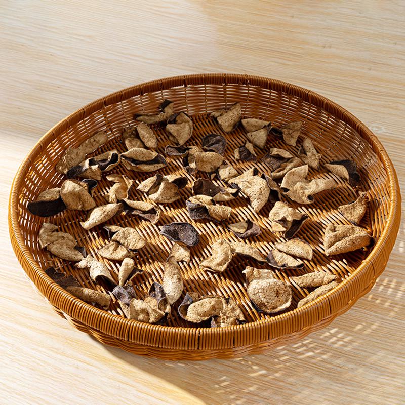 仿藤编簸箕圆形晾晒篮家用厨房洗菜沥水筛子干货茶叶水果收纳筐