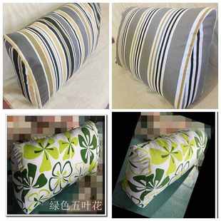 沙发长靠垫三角形枕长方体腰枕套靠枕套条纹布料定制 立体枕套