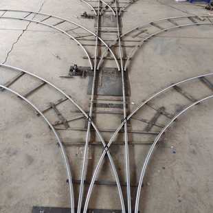 新款大棚轨道运输车轨道变换器单双变轨车间工地流水线运输