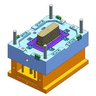 收纳框仿藤编收纳筐模具 无盖杂物收纳箱模具  注塑模具开模定制