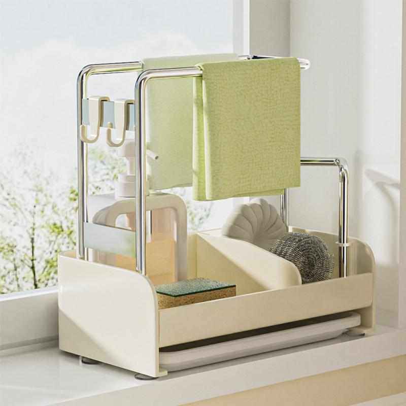 空之喵喵厨房置物架抹布架台面壁挂免打孔沥水架洗碗布收纳架家用,厨房/烹饪用具,抹布架/厨房清洁收纳架,淘宝优惠券,粉丝福利购,淘宝优惠卷