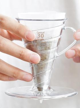 Tarachine手冲咖啡过滤漏斗v30小甜筒滤杯法兰绒滤布有田烧过滤器