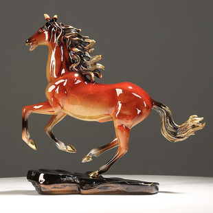 马到成功纯铜马摆件客厅酒柜电视柜装饰品办公室桌面摆设乔迁送礼