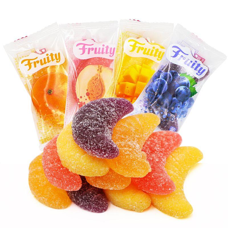 速发橘子瓣软糖橡皮糖新糖水果味年货儿童休闲零食(四种口味500g