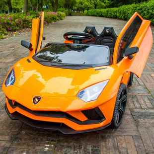 高档新儿童电动车四轮遥控汽车男生可坐人宝小孩博基尼兰玩具宝款