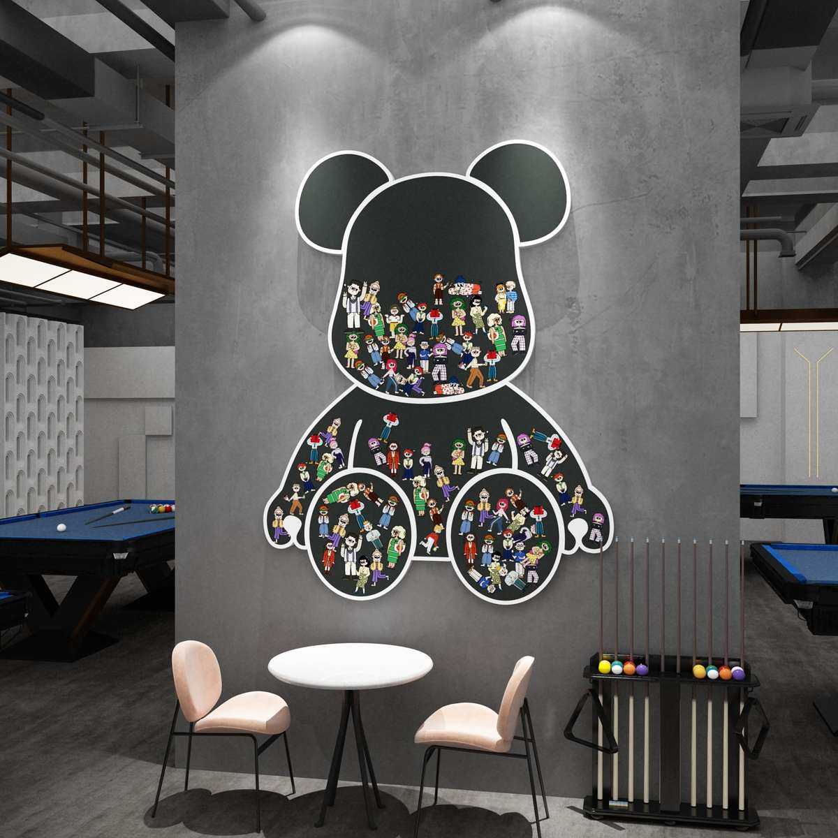 网红台球厅装饰画桌球室俱乐部壁纸海报文化背景墙面摆件用品墙贴