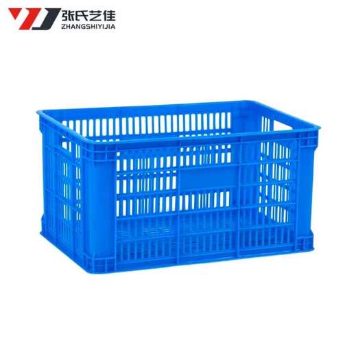 张氏艺佳周转箱塑料筐物料盒大件物流塑胶箱蓝色仓库物料储物筐工